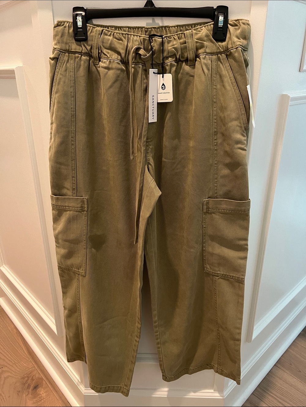 Sanctuary Olive Green Cargo Drawstring Trousers